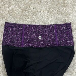 Lululemon Athletica Purple Speckled Band Leggings 4 Tall